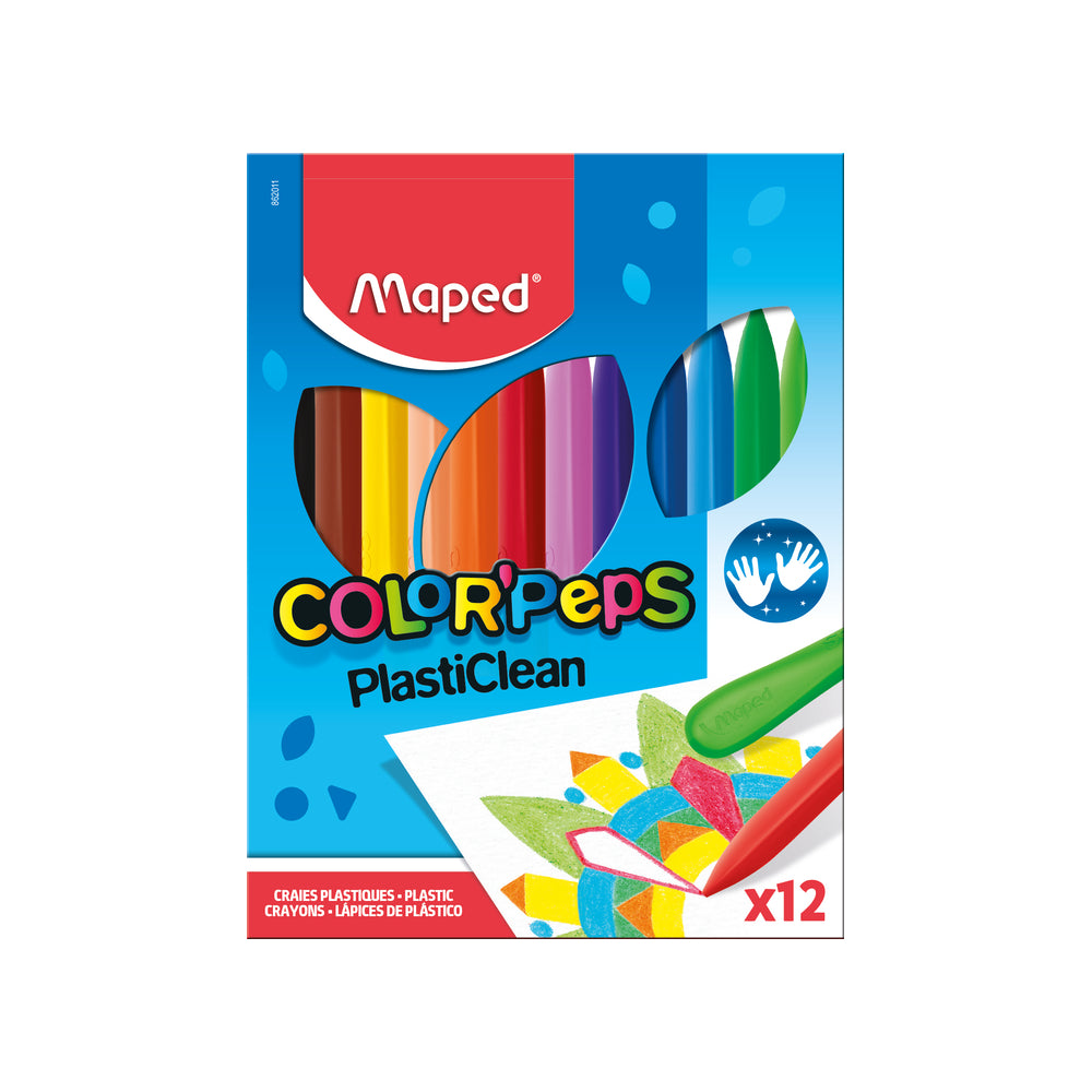 GIZ PLÁSTICO COLORPEPS PLASTICLEAN 12 CORES