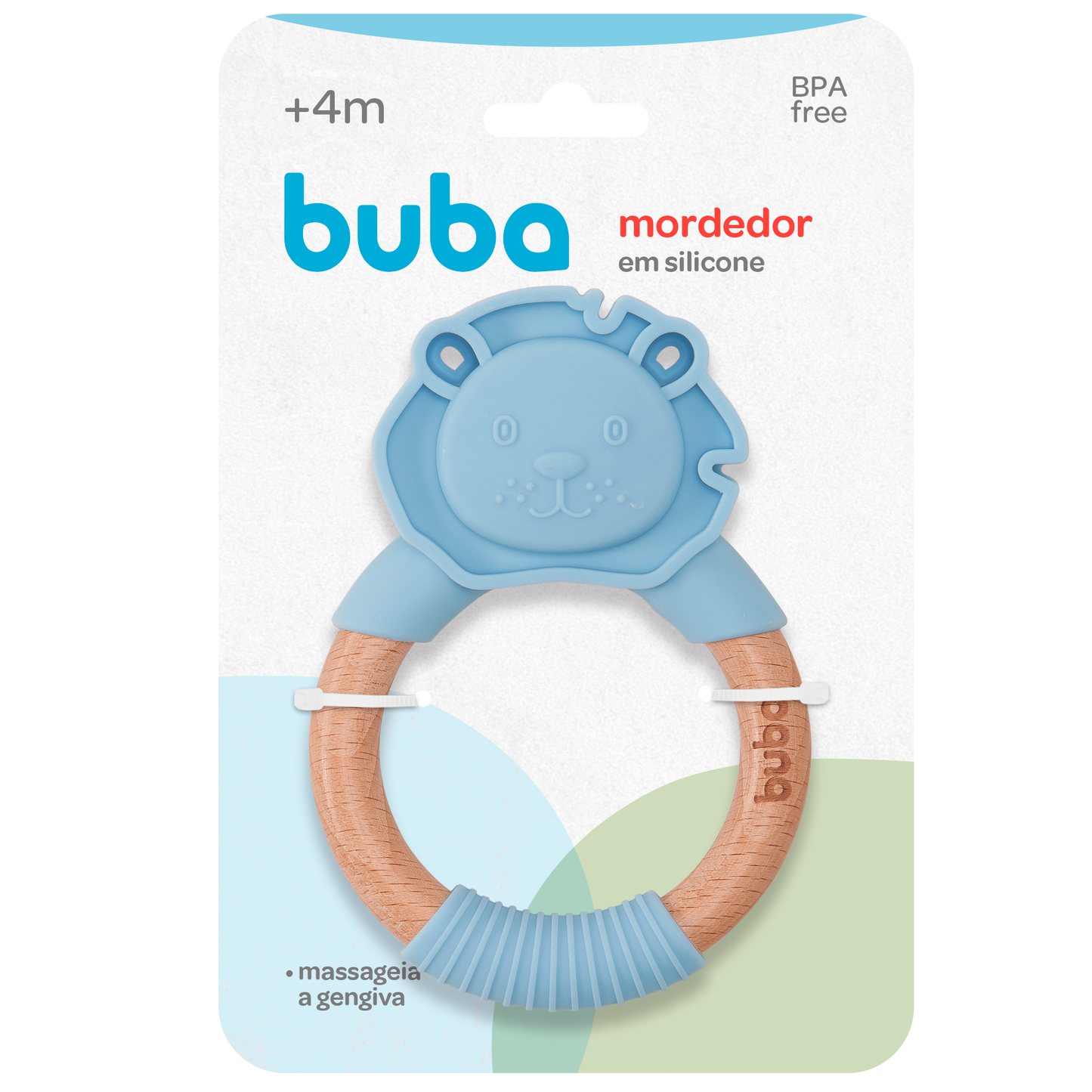 MORDEDOR LEAO EM SILICONE AZUL