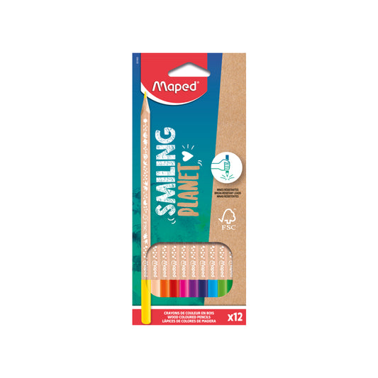 LÁPIS DE COR SMILING PLANET 12 CORES FSC 100% BV-CO